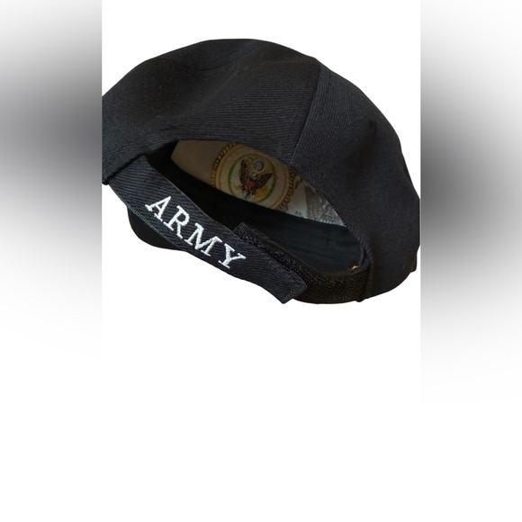 United States Army Black Cap with Gold Accents - Picture 2 of 3